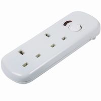 Show details for  13A 2 Gang Resilient White Trailing Socket