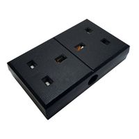 Show details for 2 Gang black 1 AND 2 GANG TRAILING SOCKETS