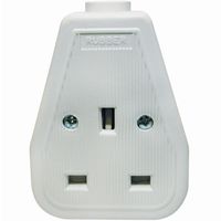 Show details for  13A 1 Gang Rubber White Trailing Socket