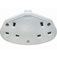 Show details for  13A 2 Gang Rubber White Trailing Socket