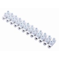 Show details for  12 Way Strip Connector, 15A, 2.5mm²-10mm², 450V, Steel Insert, White