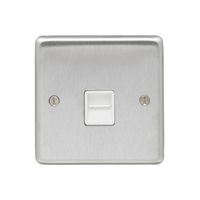 Show details for  10A 1 Gang 2 Way Switch - Satin Stainless/Matching