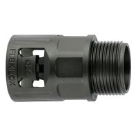 Show details for  Straight External Threaded Gland, 34mm, M32, Black, IP66