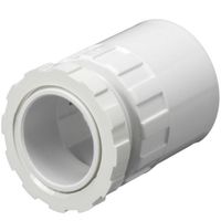Show details for  20mm Male Adaptor with Lockring - White