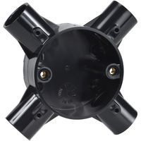 Show details for  Mita 4 Way Intersection Junction Box, 25mm, Black