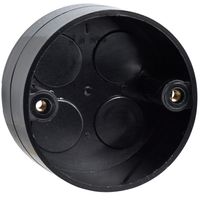 Show details for  Mita Loop-in Circular Box with Knock-outs, 20mm, Black