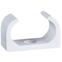 Show details for  Mita Oval Spring Clip Saddle, 25mm, White