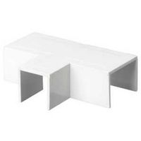 Show details for  16mm x 16mm Mini Trunking Flat Tee - White [Pack of 10]
