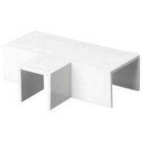 Show details for  50mm x 50mm Mini Trunking Flat Tee - White [Pack of 2]