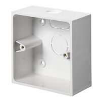 Show details for  Mita Surface Mounting Box with Knock Out, 2 Gang, 44mm, White