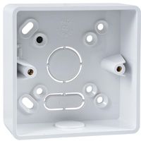 Show details for  Round Corner Surface Mounting Box with Knockout, 1 Gang, 32mm, White, uPVC, Mita Range