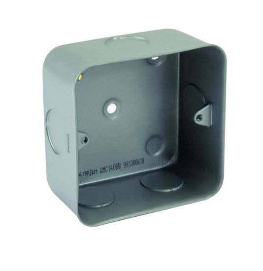 Metal Clad 1 Gang 40mm Back Box c/w Knockout