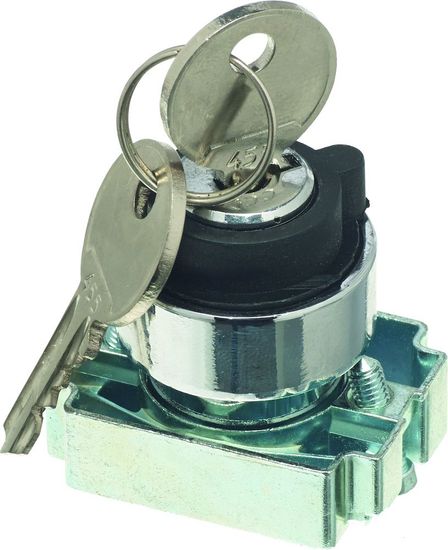 Metal 22.5mm Key Operated Selector Switch (IP65) 2 Position Key