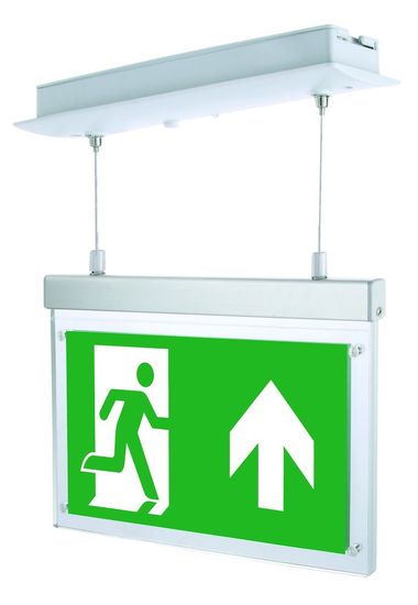 Emergency LED Hanging Sign Rec Susp 3W IP20 3Hr Maintained c/w Legend