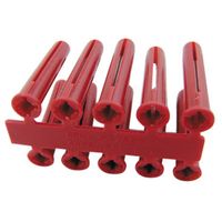 Show details for  Wall Plug, 5.5mm, 30mm, Red [Pack of 100]