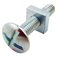 Show details for  Roofing Bolt & Nut, M6, 12mm, Steel, Bright Zinc Plated [Pack of 200]