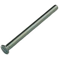 Show details for  Raised Head Countersunk Slot Machine Screw, M3.5 x 35mm, Bright Zinc Plated [Pack of 100]
