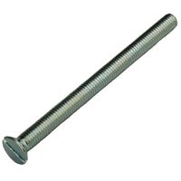 Show details for  Raised Head Countersunk Slot Machine Screw, M3.5 x 40mm, Steel, Bright Zinc Plated [Pack of 100]