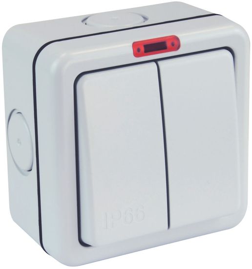 Monsoon 10a Ip66 2 Gang 2 Way Weatherproof Switch With