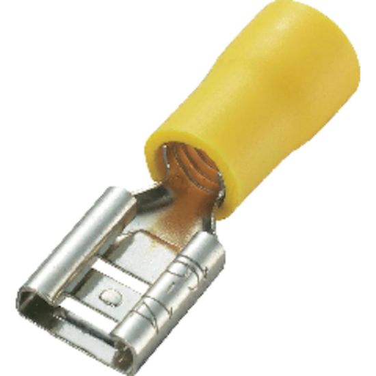 Crimp Terminal Female Spade (9.5mm) Yellow
