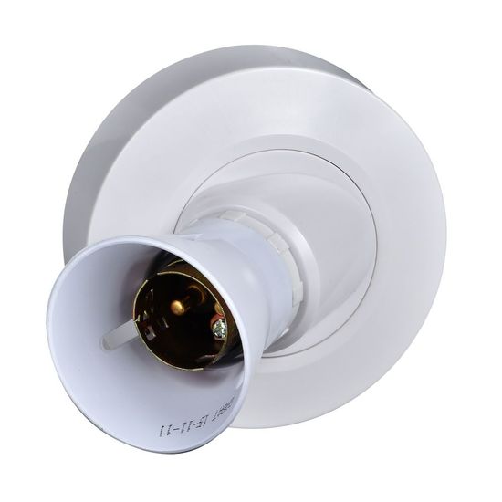 150W Angled Batten Lamp Holder White