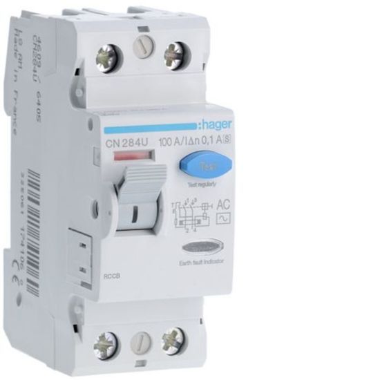 100A 2 Pole 100mA Time Delay AC S Type RCCB