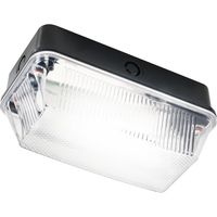 Show details for  60W Bulkhead with Clear Prismatic Diffuser, B22d, IP65, Black