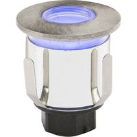 Show details for  0.6W LED Mini Ground Light with Three Interchangeable Heads, Blue, 20lm, 230V, IP65, Brushed Steel