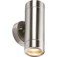 Show details for  35W Double Fixed Wall Light, GU10, IP65, Stainless Steel