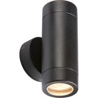 Show details for  35W Double Fixed Wall Light, GU10, IP65, Black