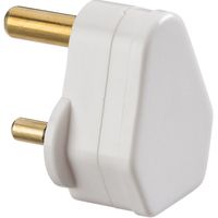 Show details for  2A Round Pin Plug Top, White