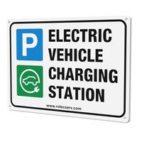 Show details for  A4 Aluminum Electric Vehicle Charging Station Sign          