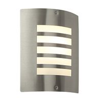 Show details for IP44 60W Bianco Brushed Stainless Steel Wall Light