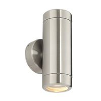 Show details for  IP65 7W Odyssey Brushed Stainless Steel Twin Wall Light