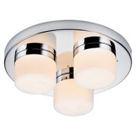 Show details for  Pure 3 Light Flush Ceiling Light, 28W, IP44