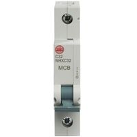 Show details for 32A MCB, 1 Pole, C Curve, 6kA