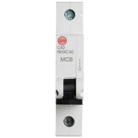 Show details for  40A MCB, 1 Pole, C Curve, 6kA