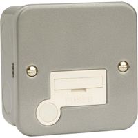 Show details for  Metal Clad 3A Unswitched Spur with Neon, 1 Gang,  Grey, White Trim, Essentials Range