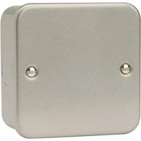 Show details for  Metal Clad Blank Plate, 1 Gang, Grey, Essentials Range