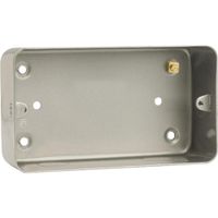 Show details for  Metal Clad Surface Box, 2 Gang, 40mm, Grey, Essentials Range
