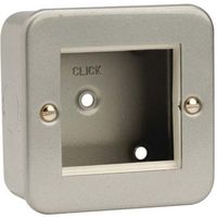 Show details for  Click Essentials 1 Gang 2 Module Front Plate and Enclosure Metal Clad