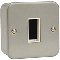 Show details for  Click Mini Grid 1 Gang 1 Module Unfurnished Switch Plates with Back Box Metalclad