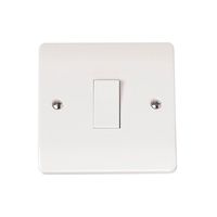 Show details for  Click Mode 10A 1 Gang 1 Way Light Switch White       