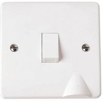 Show details for  20A Double Pole Switch, 1 Gang, White, Mode Range