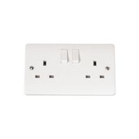 Show details for  Scolmore 13A 2 Gang DP White Switched Socket CMA036