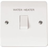 Show details for  20A Double Pole Switch 'Water Heater', 1 Gang, White, Mode Range