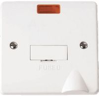 Show details for  13A Fused Connection Unit with Neon and Optional Flex Outlet, 1 Gang, White, Mode Range
