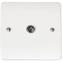 Show details for  Coaxial Outlet, 1 Gang, White, Mode Range
