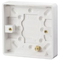 Show details for Moulded Pattress Box with Earth Terminal, 1 Gang, 16mm, White, Urea, Mode Range