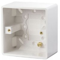 Show details for  Moulded Pattress Box with Earth Terminal, 1 Gang, 47mm, White, Urea, Mode Range